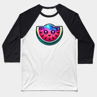 Slice of a Cute Kawaii Galaxy Watermelon Baseball T-Shirt